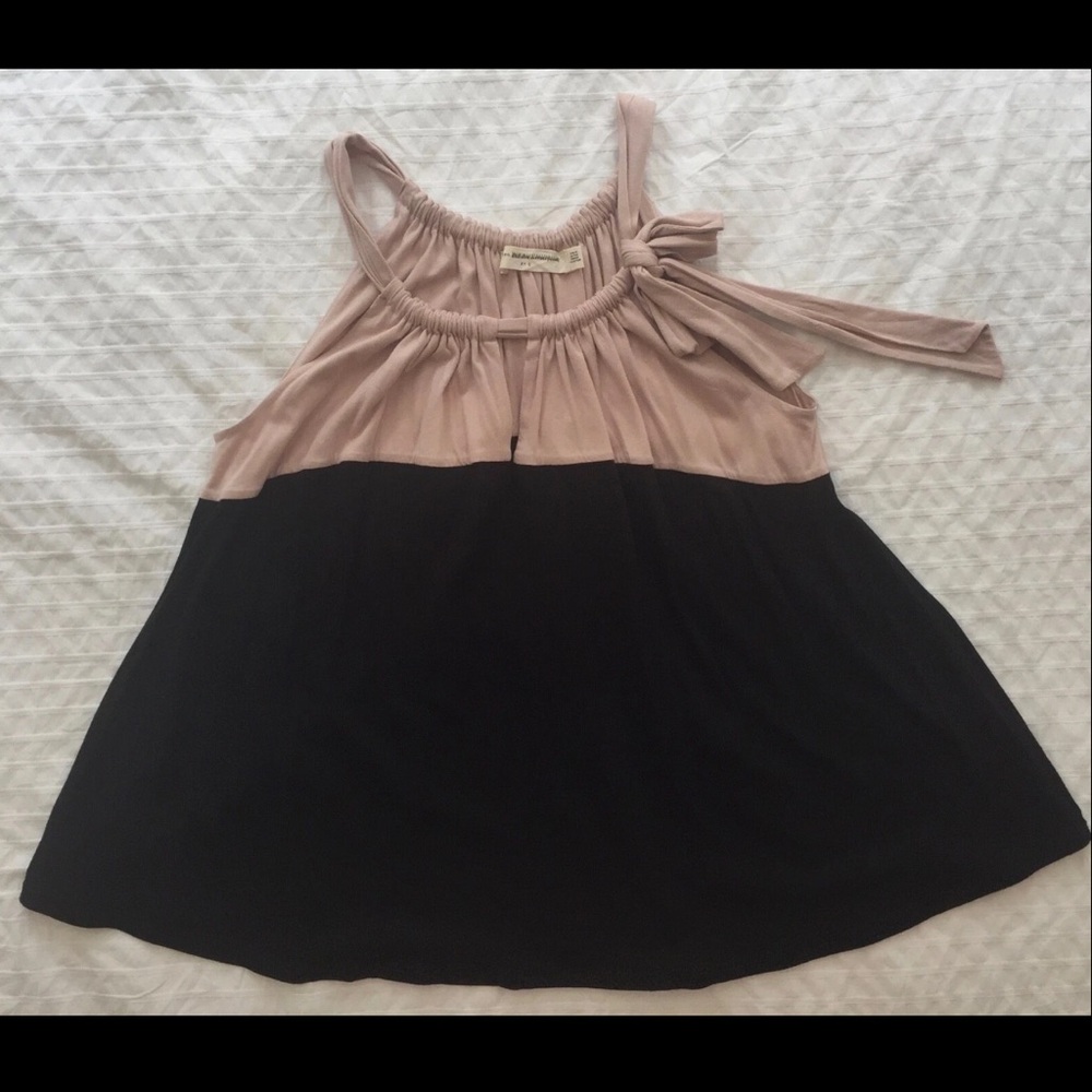 Anthropologie Pilcro Pink and Black Tank Top S